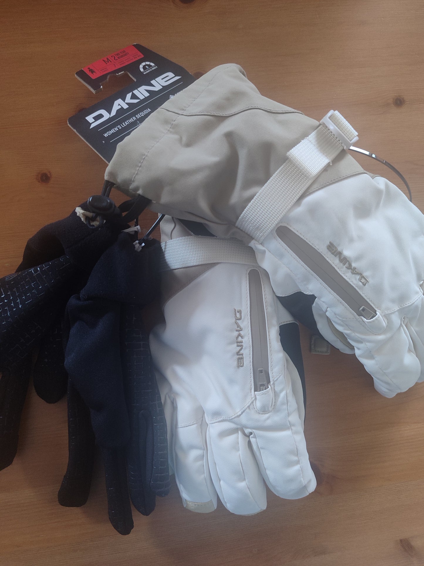 Gants double DAKINE Leather Sequoia Goretex - Femme