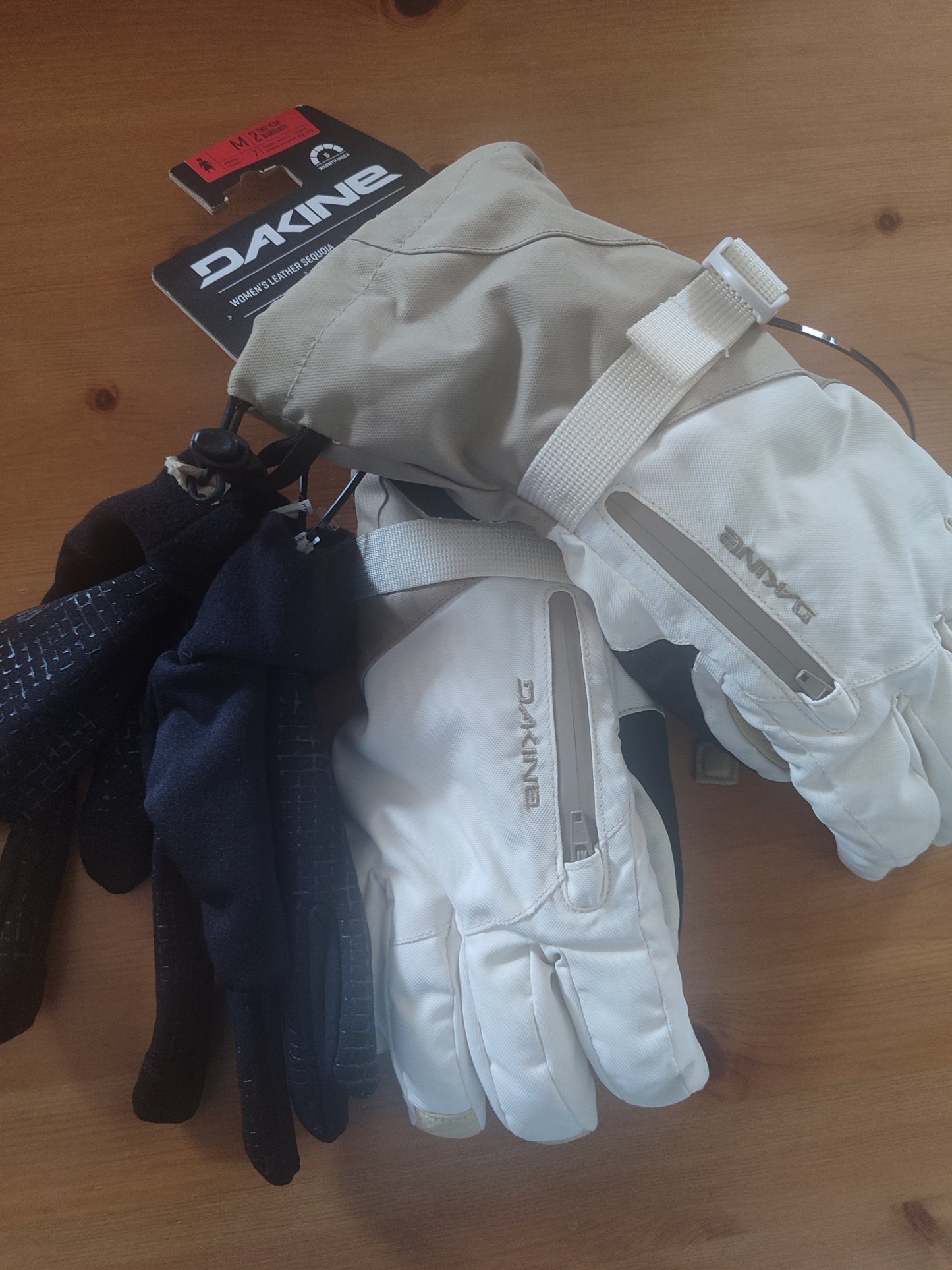 Gants double DAKINE Leather Sequoia Goretex - Femme